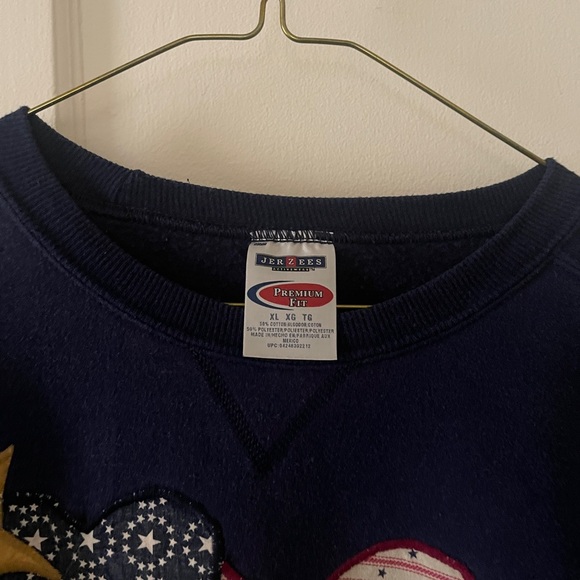 Vintage Americana 90s Appliqué Sweatshirt #90sfashion #vintage #patriotic sizeXL - Picture 5 of 7